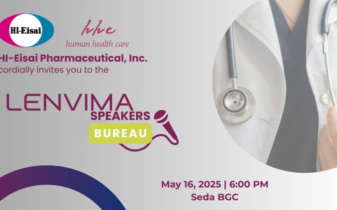Lenvima Speakers Bureau | May 16, Friday 6:00pm
