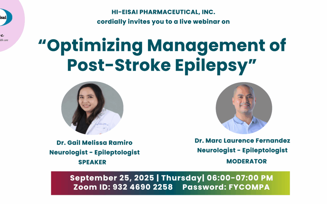 Optimizing Management of Post-Stroke Epilepsy | September 25, 6:00PM-7:00PM