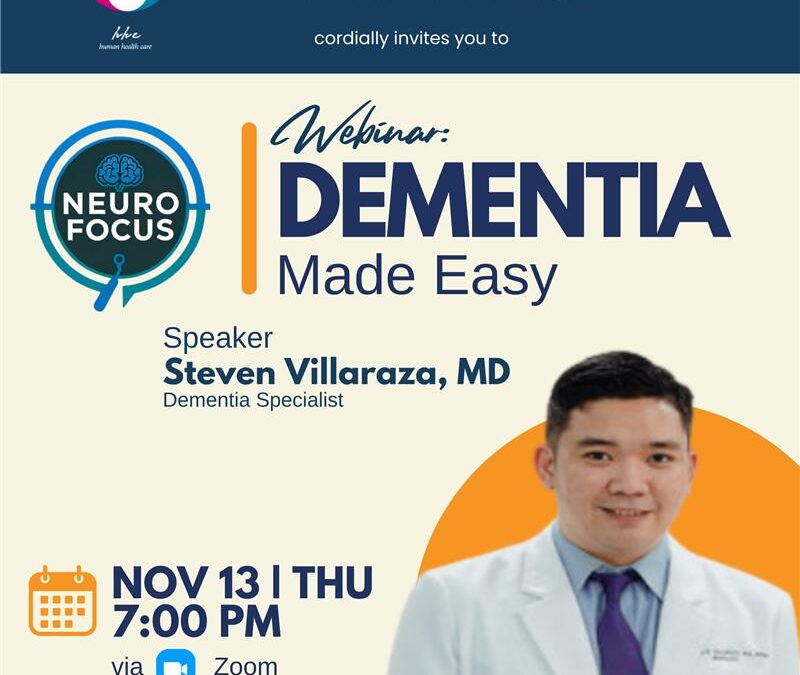 Dementia Made Easy, November 13, 2025 07:00 pm – 08:00 pm